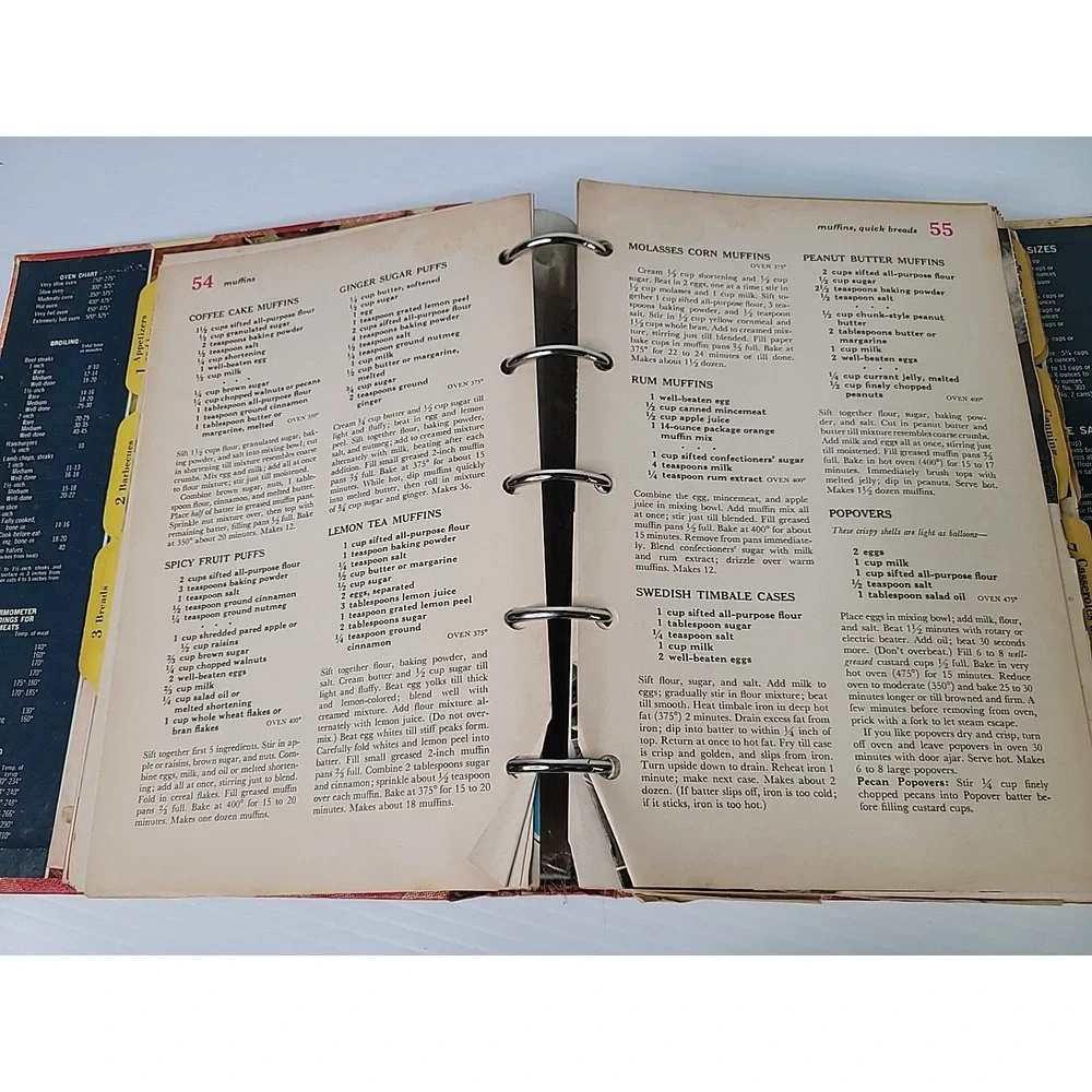 1968 Meredith Press Better Homes & Gardens New‎ Cook Book Hard Cover Binder